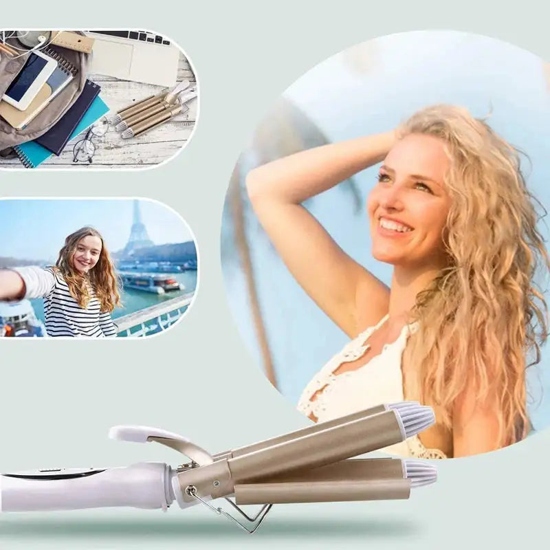 Electric Triple Barrel Curling Iron