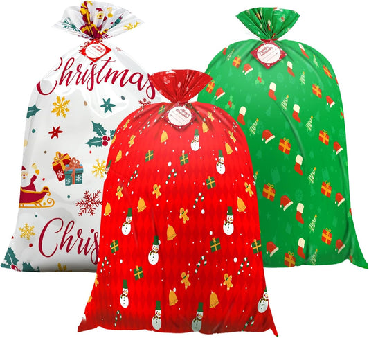 Large Christmas Gift Bags, 36" X 44" (3 PCS)